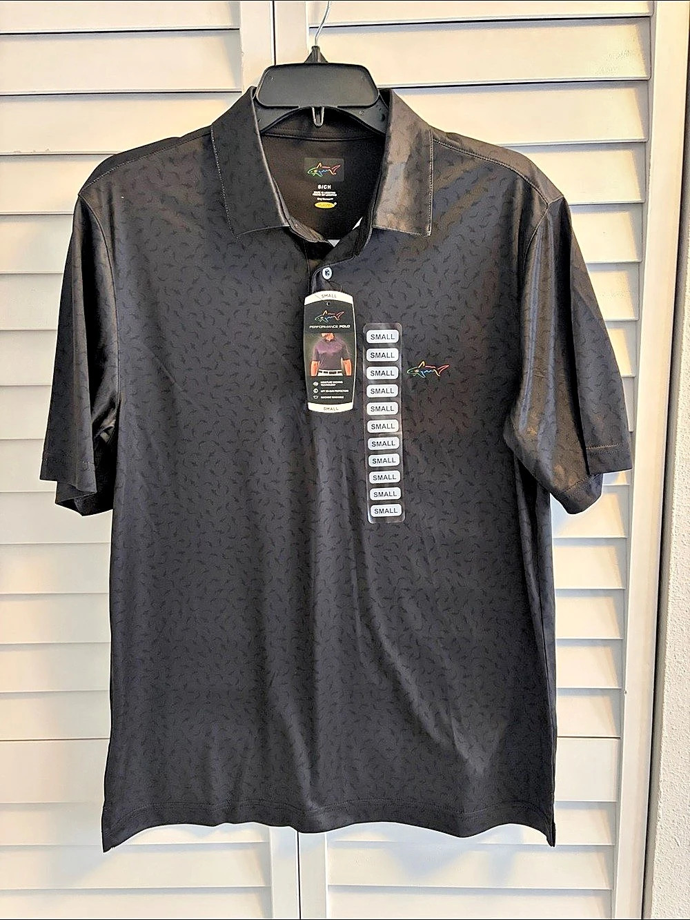 Greg Norman Play Dry Performance Polo Shirt Black Small